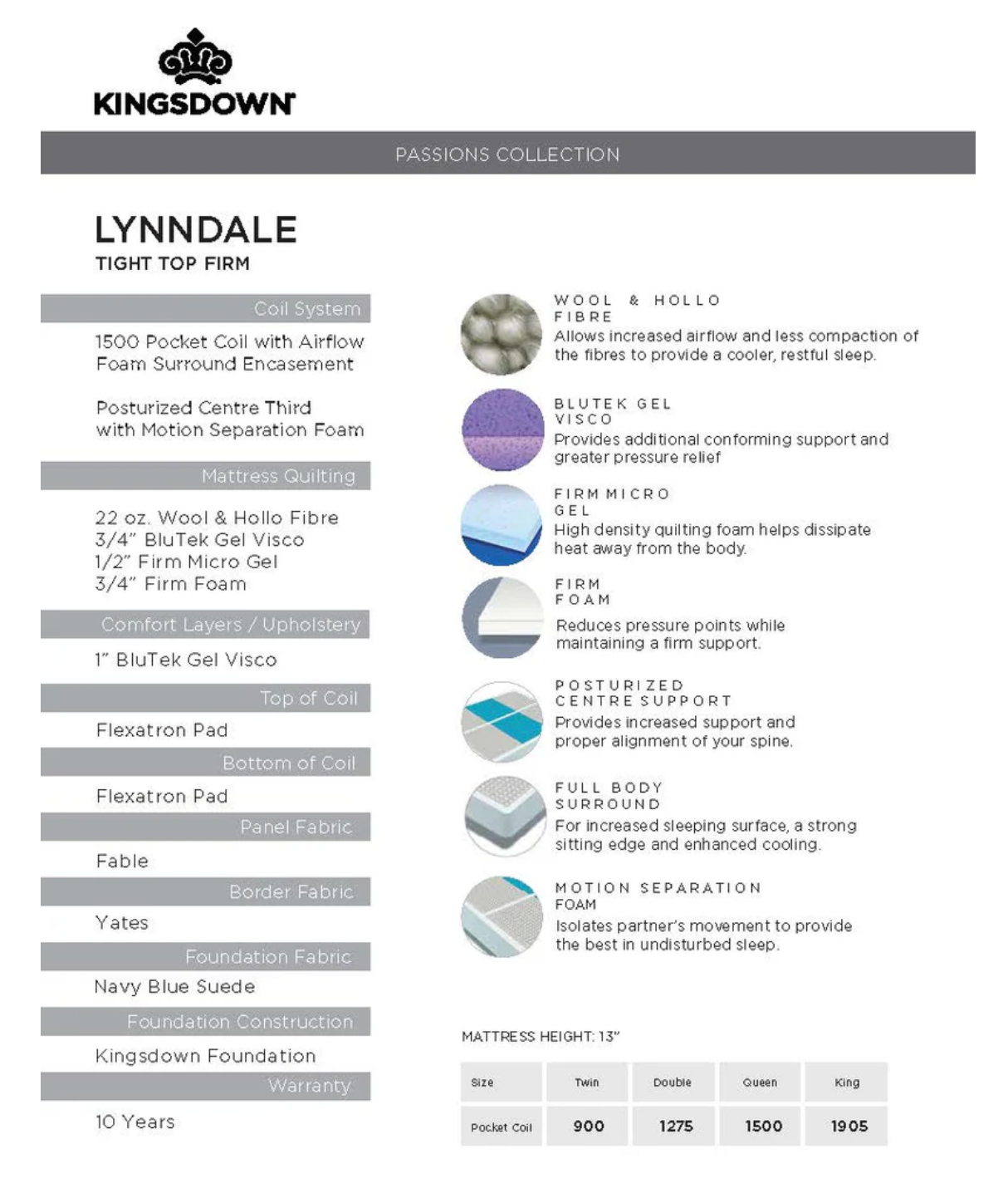 Kingsdown Lynndale Tight-Top Mattress